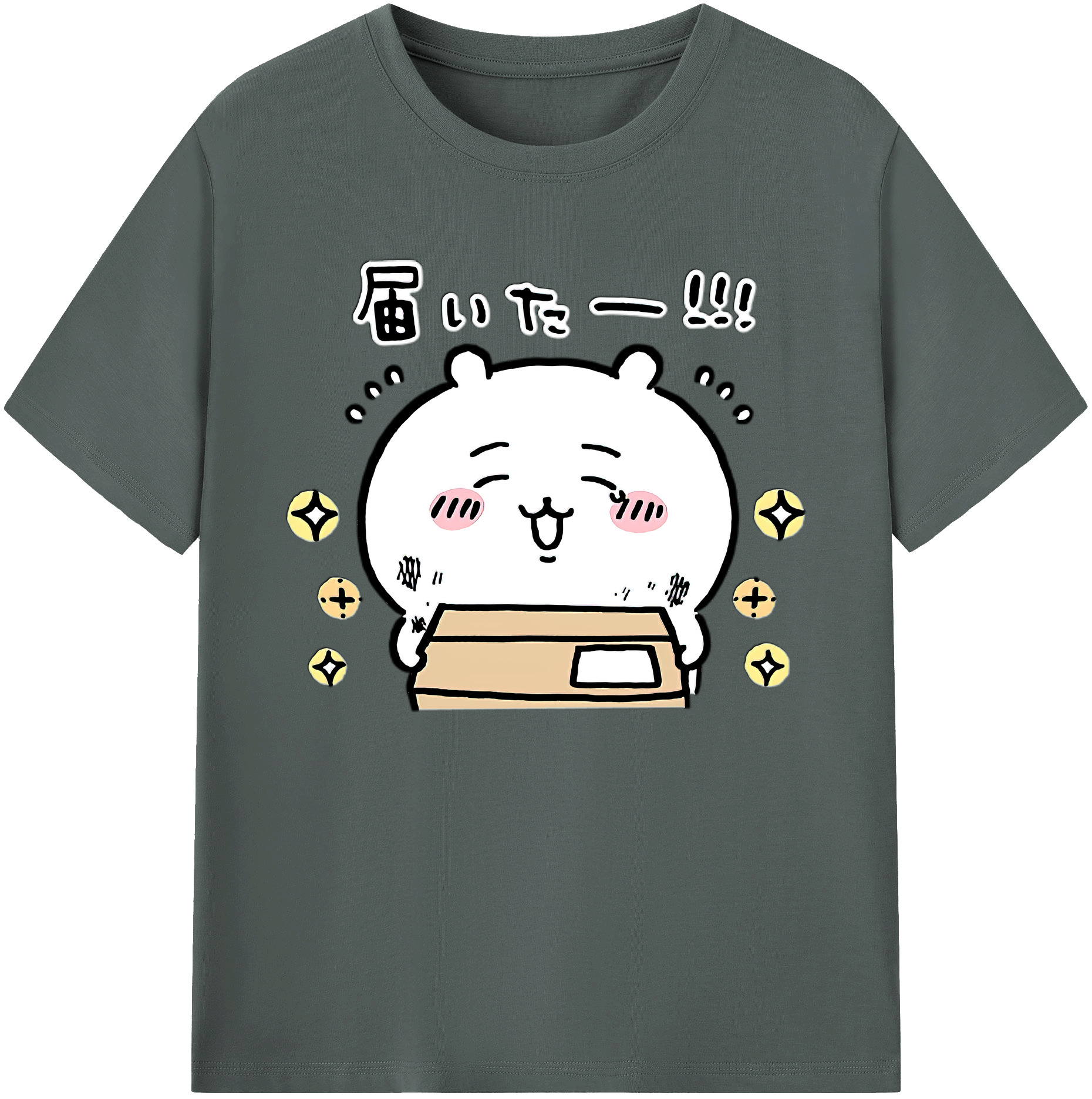（画像用） ちいかわ ちいかわ Chii-kawa chiikawa 綿100％ メンズ半袖Tシャツ｜肌触りやわらか＆通気性